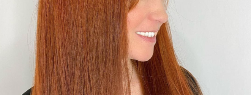 قرمزی مو بعد از رنگ کردن